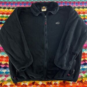 Vintage 90s REI USA Made Zipper Pockets Polar Fleece Full Zip Embroidered